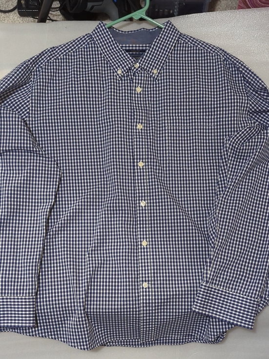 madison james Other - madison james Navy and White Gingham Button-Down Shirt